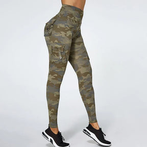 Legging Feminina de Treino Camuflada com Bolso - Rinove Store